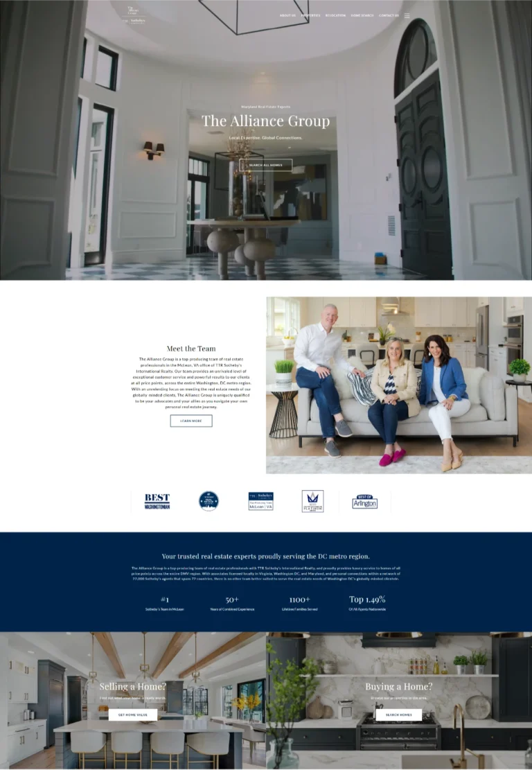 Homepage de The Alliance Group