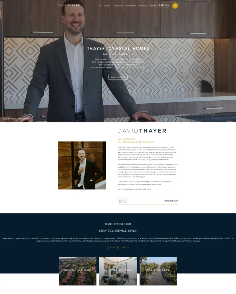 Homepage de David Thayer Website